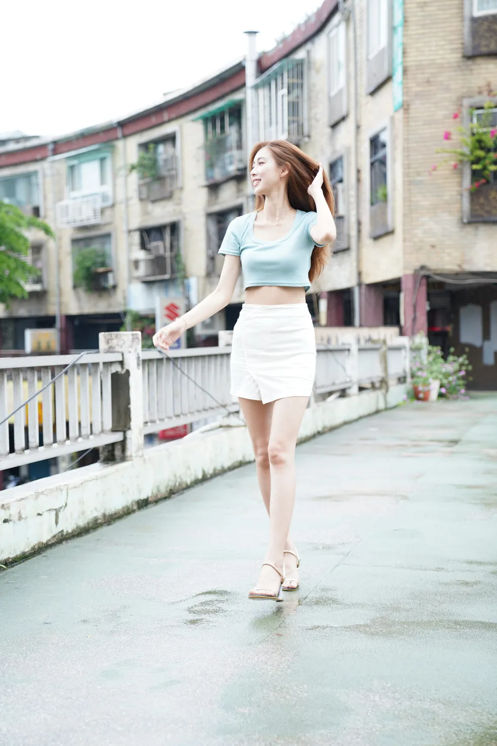 [Mzsock] NO.129 Liao Tingqi’s midriff-revealing short skirt shows off her beautiful legs street photography#[99P]-31